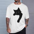 かわいい黒猫tシャツ ユニセックス Tシャツ 彼への贈り物