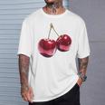 さくらんぼ フルーツ モチーフ イラスト さくらんぼ Tシャツ 彼への贈り物