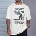 すべての天使に翼があるわけではない-マザーシンガプーラキャットママ Tシャツ 彼への贈り物