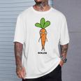 にんじん 人参 顔 イラスト かわいい おもしろ 簡単 シンプル ゆるい 野菜 Tシャツ 彼への贈り物