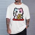 びーえするるる【Bsテレ東公式】まねきねこイラストtシャツ（ホワイト） Tシャツ 彼への贈り物