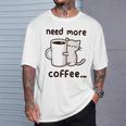 もっとコーヒーが必要だよ、可愛い猫ちゃん Tシャツ 彼への贈り物