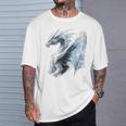 アイスドラゴン グラフィック 神話アート アイスドラゴン Tシャツ 彼への贈り物