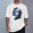 アニメ 漫画 グラフィック 青い目 アート アニメ Tシャツ 彼への贈り物