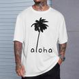 アロハ ハワイ ハワイアン ヤシの木 Tシャツ 彼への贈り物