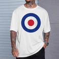 イギリス空軍の様式化されたラウンデル旗 Tシャツ 彼への贈り物