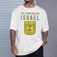 イスラエルシャツ サポート イスラエルスタンド イスラエル国旗付き Tシャツ 彼への贈り物