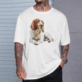 イングリッシュセッター 犬 モチーフ ペット アートワーク イングリッシュセッター Tシャツ 彼への贈り物