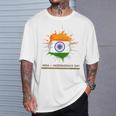 インド独立記念日 1947年8月15日 インド国旗 愛国心 Tシャツ 彼への贈り物