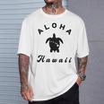 ウミガメ アロハ ハワイ Hi ハワイアンアイランド ホヌ ビンテージ クール Tシャツ 彼への贈り物