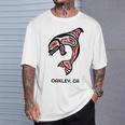 オークリー、カリフォルニア オルカキラー クジラ ネイティブアメリカン ギフト Tシャツ 彼への贈り物