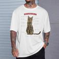 キジトラねこ、うずら 猫 キジトラ猫 鶉 かわいい Cat （ホワイト） Tシャツ 彼への贈り物