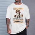 キャバリア・キング・チャールズ・スパニエル犬種 I Like Coffee My Tシャツ 彼への贈り物