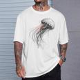 クラゲ 図面 グラフィック 動物 アート クラゲ Tシャツ 彼への贈り物