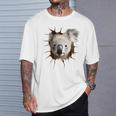 コアラ アニマル柄 動物園 ポートレート イラスト かわいい コアラ Tシャツ 彼への贈り物
