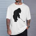 ゴリラゴルフシルエット Tシャツ 彼への贈り物