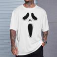 ゴーストスクリームフェイス ハロウィン ゴーストスクリームフェイス ハロウィン Tシャツ 彼への贈り物