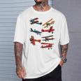 シングルエンジンプロペラ飛行機 Tシャツ 彼への贈り物