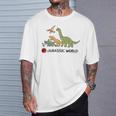 ジュラシック・ワールド Dinosaurs Loose Illust Tシャツ 彼への贈り物