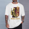 スターウォーズ ボバ・フェットの本 アウトロー 叙事詩 レトロ ポートレート Tシャツ 彼への贈り物