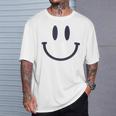スマイリーフェイス キュート ポジティブ モチベーションアップ ハッピーススマイルフェイス Tシャツ 彼への贈り物