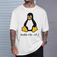 タックスlinuxペンギン-Sudorm-Rfコンピューターサイエンスコンピューター Tux Linux Tシャツ 彼への贈り物
