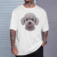 ホワイト トイプードル 犬 いぬ 顔 Tシャツ 彼への贈り物