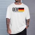 ドイツ 国旗 ドイツ カントリーコード Gerスポーツゲーム アスリート Tシャツ 彼への贈り物