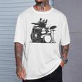 ドラマー ドラムキット クマの演奏 ドラムキット ミュージシャン Tシャツ 彼への贈り物