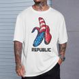 バナナ アメリカ国旗 パトリオット アメリカ パーティー ファニー フルーツ リパブリック Tシャツ 彼への贈り物