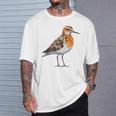 バフブレストのサンドパイパー幾何学模様のパッテンアート、かわいい鳥好き。 Tシャツ 彼への贈り物