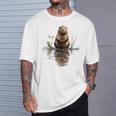 ビーバー 恋人 動物 アート イラスト グラフィック ビーバー Tシャツ 彼への贈り物
