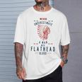 フラットヘッド ネイティブアメリカン インディアンマン Never Underestimate Tシャツ 彼への贈り物