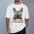 フレンチブルドッグ ゲイプライド Lgbt レインボーフラッグ サングラス Lgbtq Tシャツ 彼への贈り物