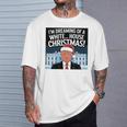 ホワイトハウスのクリスマス・トランプ・ファニー・ホリデーを夢見ている 長袖tシャツ Tシャツ 彼への贈り物