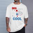 レッド ホワイト クールなアメリカ国旗 アイスキャンディー 面白い 7月4日 長袖tシャツ Tシャツ 彼への贈り物
