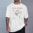 ロックンロール キャットドラム ヴィンテージ Rock Cat Drummer Art Back Tシャツ 彼への贈り物