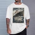 ヴィンテージ Rms タイタニック 1912 クルーズ歴史ポスター 記念品 長袖tシャツ Tシャツ 彼への贈り物
