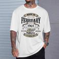 ヴィンテージ還暦祝い 1965年2月生まれ 60歳 Tシャツ 彼への贈り物