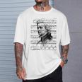 ヴォルフガング・アマデウス・モーツァルト 作曲家 ピアニスト モーツァルト 楽譜 Tシャツ 彼への贈り物