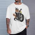 三毛猫 オレンジ猫 ねこ バイク バイカー Tシャツ 彼への贈り物