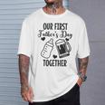 初めての父の日 Together Beer First Time Dad Tシャツ 彼への贈り物
