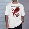 問題解決 血まみれのシャツ 血まみれのホラー Tシャツ 彼への贈り物