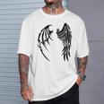 天使 悪魔 翼 神話 信仰 Tシャツ 彼への贈り物