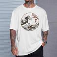 日本 神奈川 波 津波 浮世絵 日本美術 Tシャツ 彼への贈り物