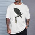 日本美術、浮世絵、河鍋暁斎、カラス 、レトロ、日本文化 Tシャツ 彼への贈り物