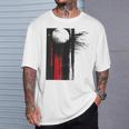 月 抽象 モチーフ 描画 アートワーク 絵画 月 Tシャツ 彼への贈り物