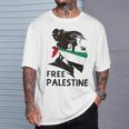 無料パレスチナ国旗 ガザの終わり占領 パレスチナ語 Tシャツ 彼への贈り物