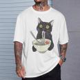 猫 ラーメン 麺 和 ラーメン かわいい 猫 Tシャツ 彼への贈り物
