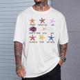 異なるタイプのヒトデの品種コレクション、かわいいヒトデ Lo Tシャツ 彼への贈り物